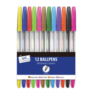 Just Stationery 12 Ball Pens 1016