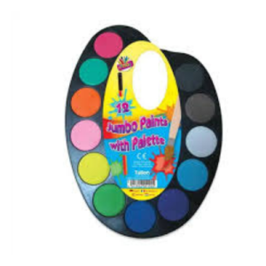 12 Jumbo Paints With Pallete